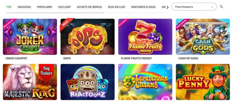 BoaBoa Casino jeux